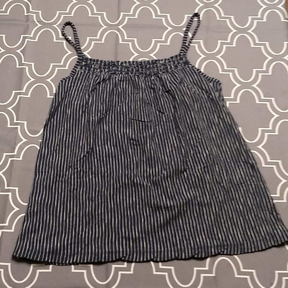 Blue striped top